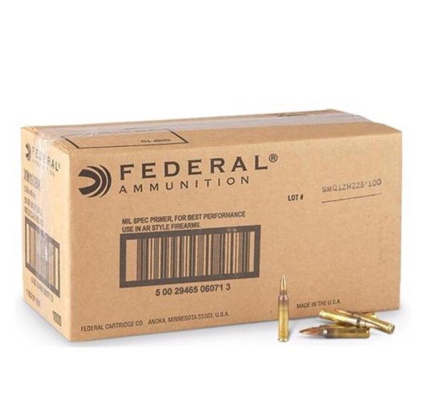 Federal XM193 556 NATO bulk 1000 rounds 55gr FMJ. FAST SHIPPING! IN STOCK – NO BACK ORDERS!