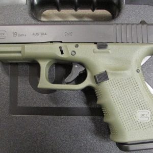 GLOCK 19 GEN 4 9MM GREEN FRAME