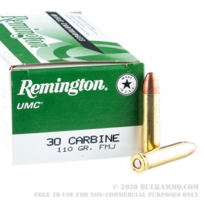 Remington UMC Ammunition 30 Carbine 110 Grain Full Metal Jacket 500 rounds