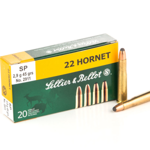 Sellier & Bellot 22 Hornet 45gr SP (Packet of 20)