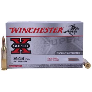 Winchester Ammo SupX 243 Win 80gr PTD SP /20 Mfg# X2431