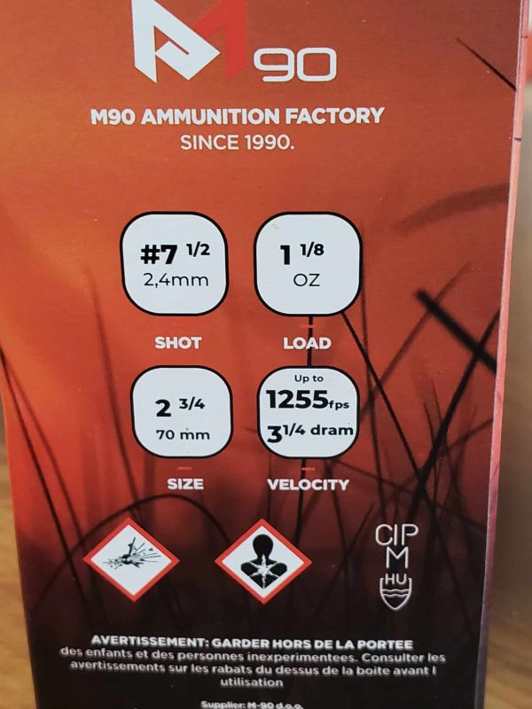 M90 Ammunition Factory Target Shotshells – 12 Gauge #7, 1/2 Double Walled & Mid High Brass - Image 2