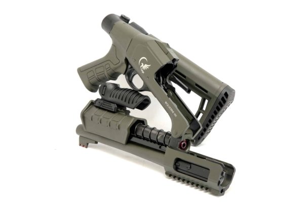 Wolverine XM Folding Pump 12g  10″ barrel Cerakote TAN - Image 2
