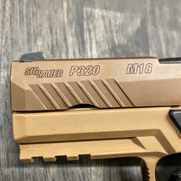 Sig Sauer P320 M18 FDE 9mm – GUNTICKETS [10 SPOT] - Image 3