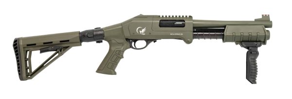 Wolverine XM Folding Pump 12g  10″ barrel Cerakote TAN